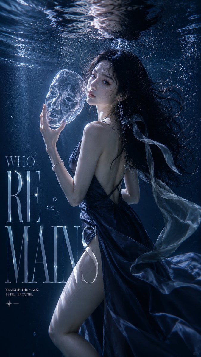 Underwater Haute Couture Editorial Poster - alternate