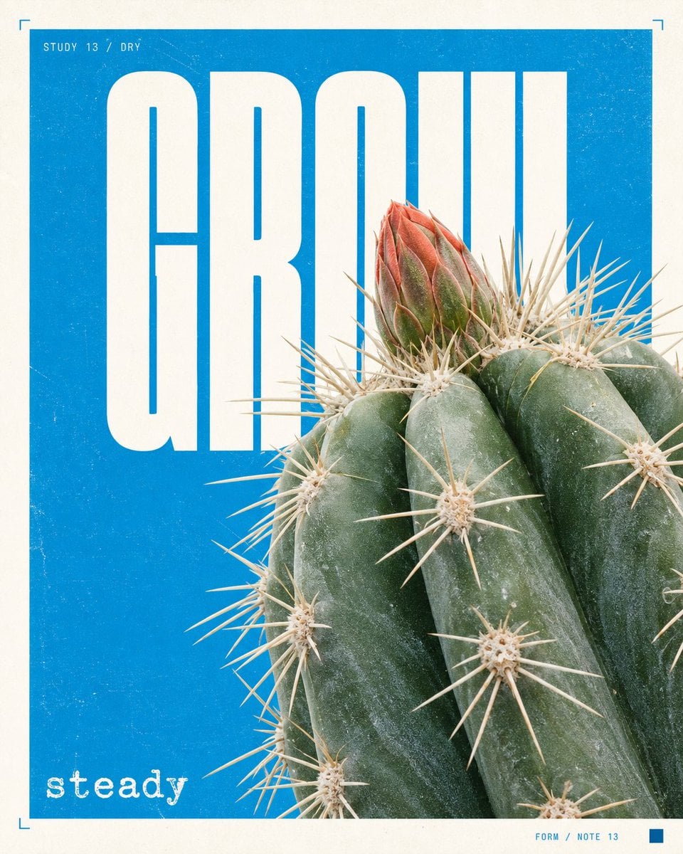 Electric Blue Editorial Typography Poster - alternate