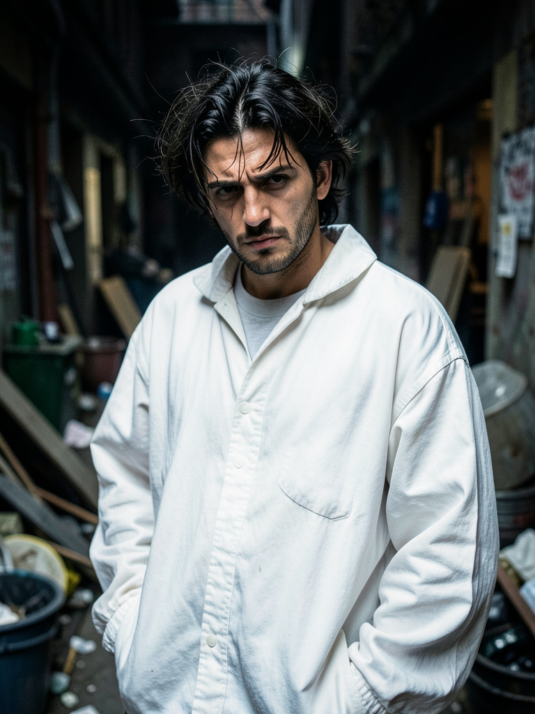 Urban Defiance in Oversized White