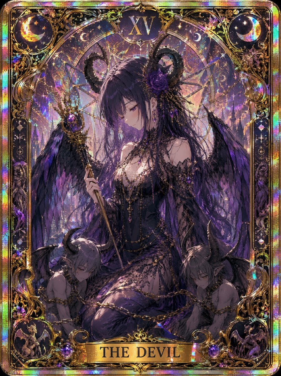 Holographic Gothic Tarot Card Series - alternate