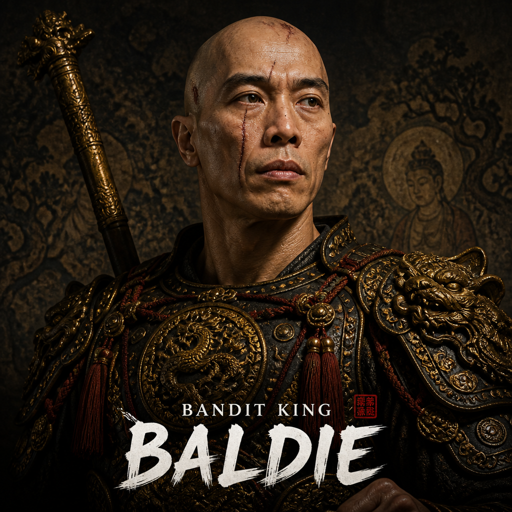 Majestic Bandit King in Ornate Chinese Armor