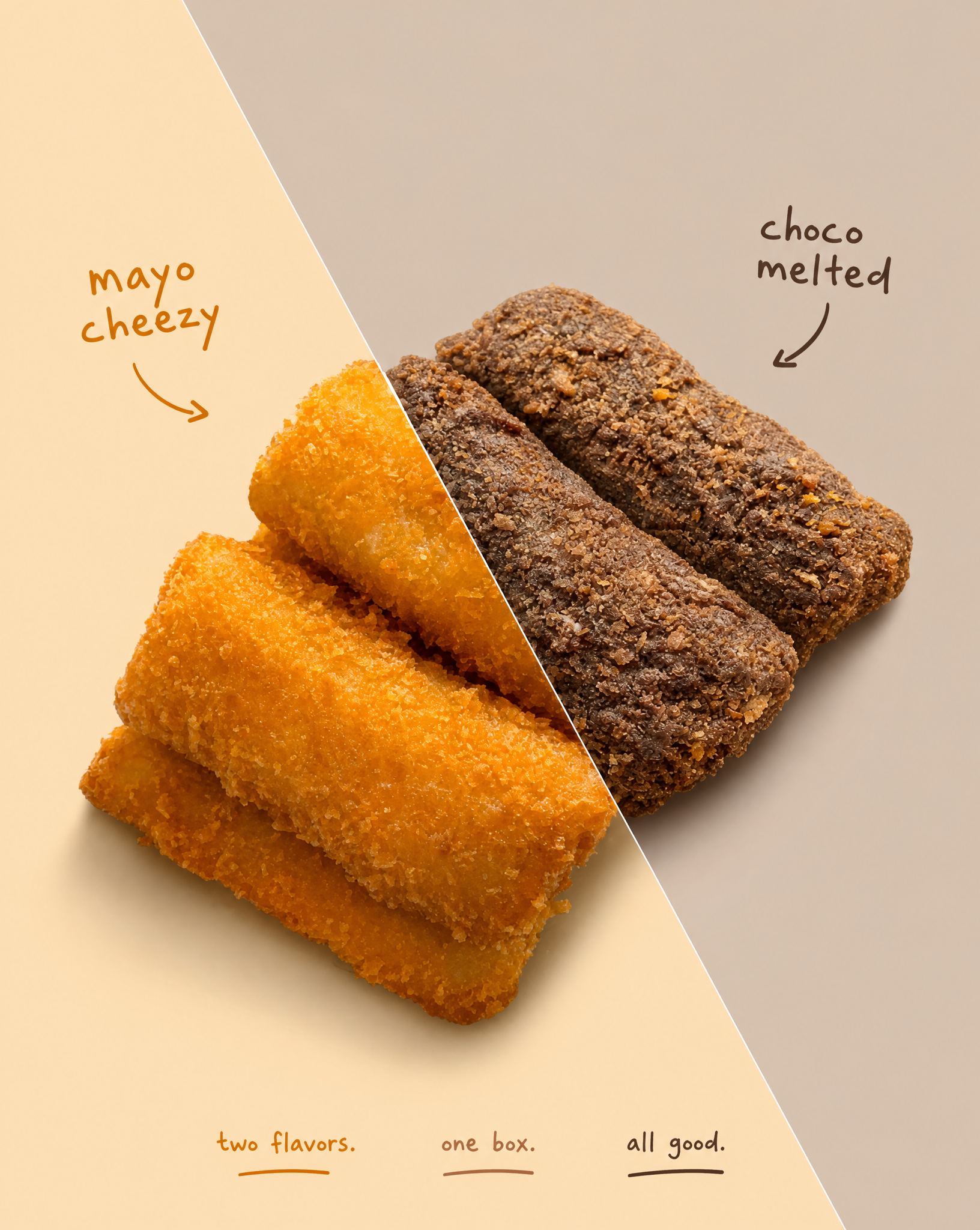 Split Dual-Flavor Food Campaign Poster