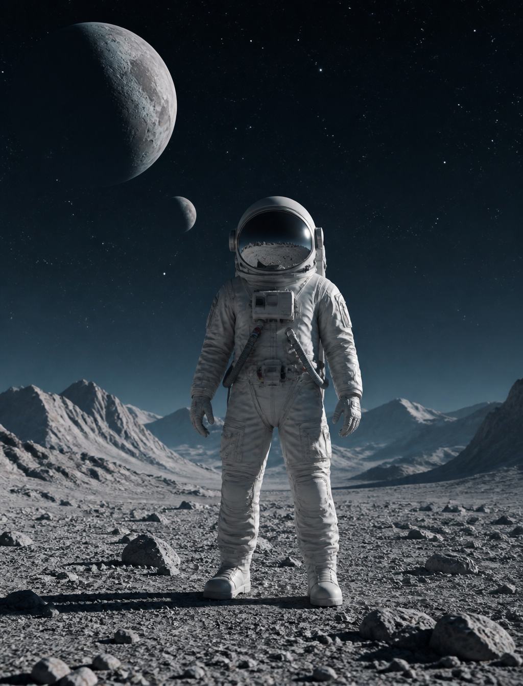 Cosmonaut Explorer on Alien World