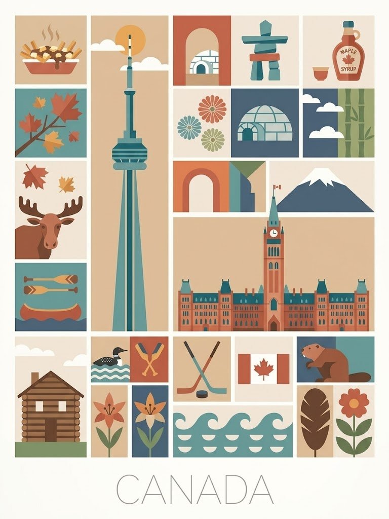 Mid-Century Modern Destination Poster