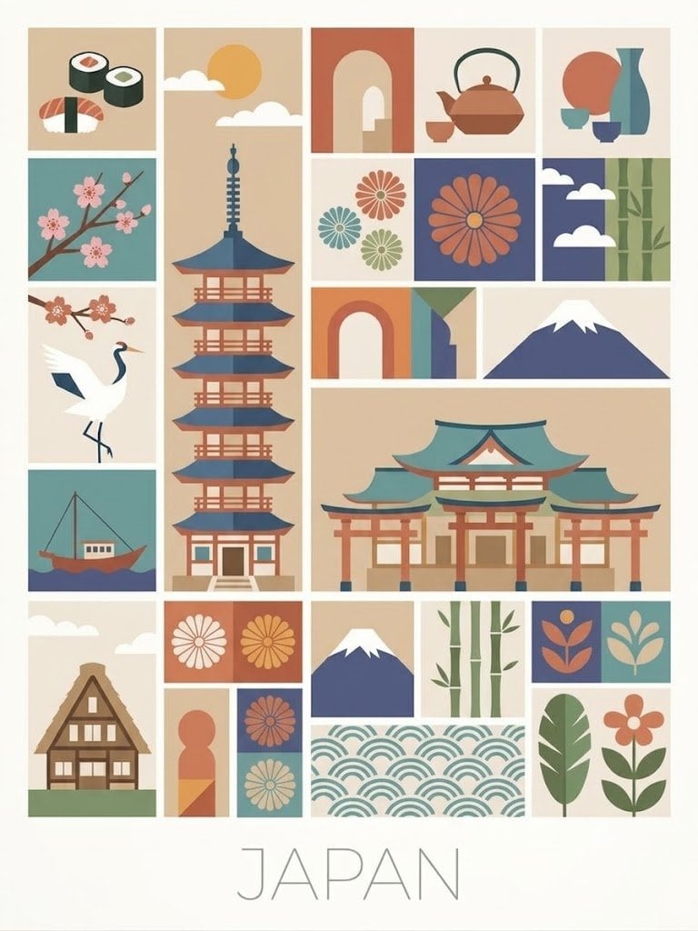Mid-Century Modern Destination Poster - alternate