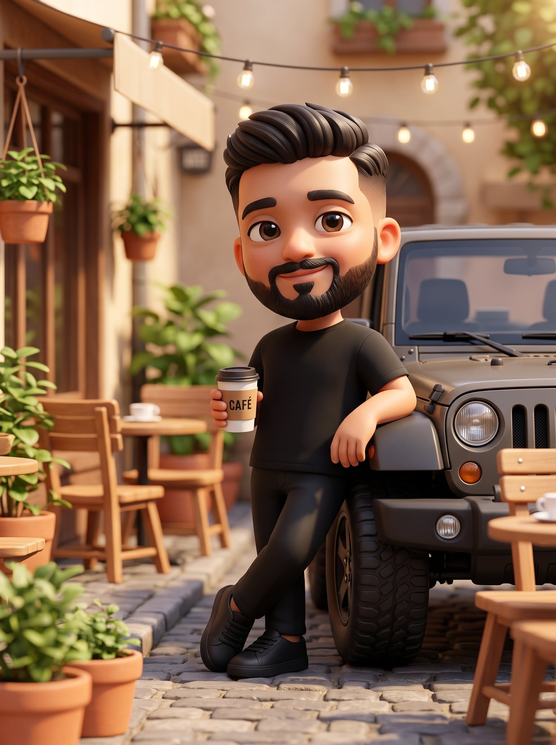 Chibi Urbanite with Mini Jeep