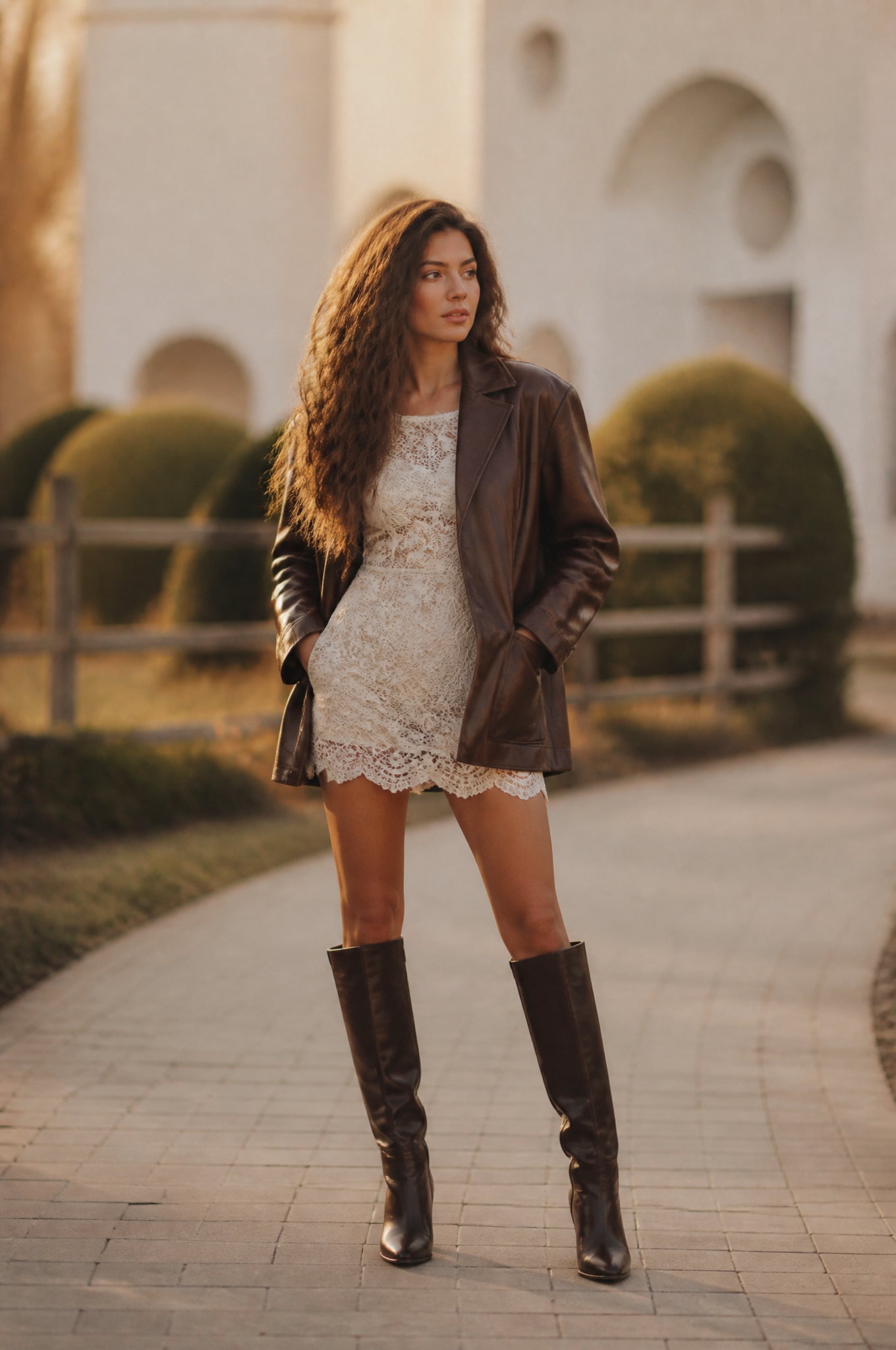Editorial Fashion Portrait in Golden Hour