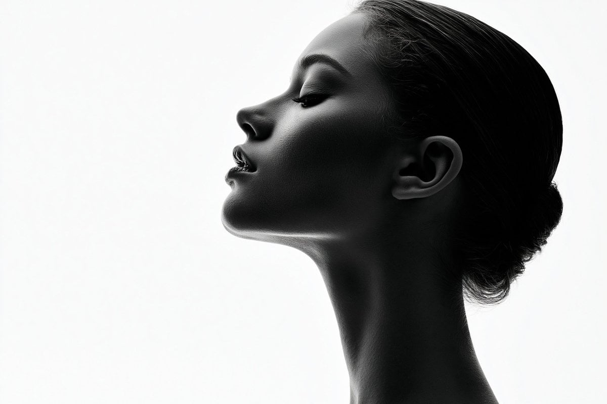 Minimalist High-Key Monochrome Silhouette - alternate