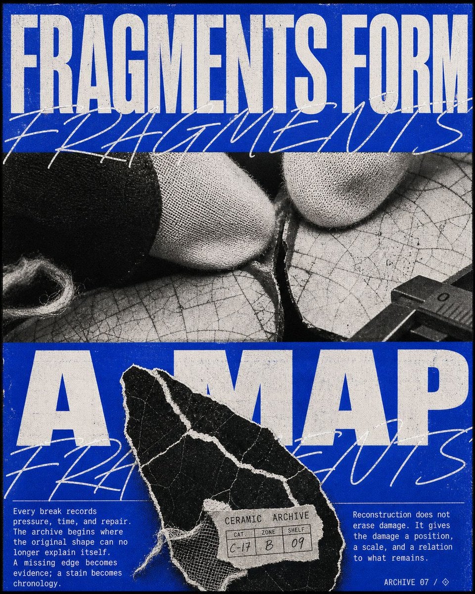 Cobalt Xerox Experimental Signal Poster - alternate