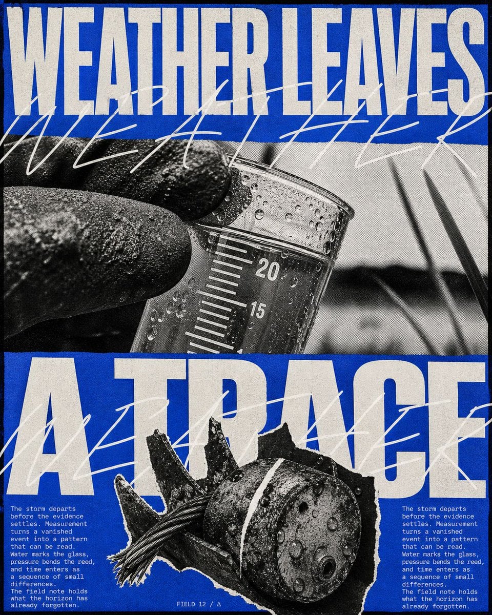 Cobalt Xerox Experimental Signal Poster - alternate