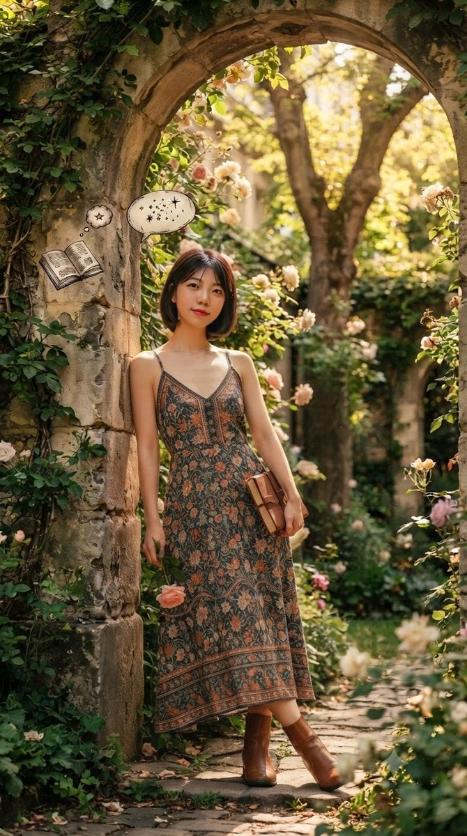 Vintage Literary Reverie in Secret Garden - alternate