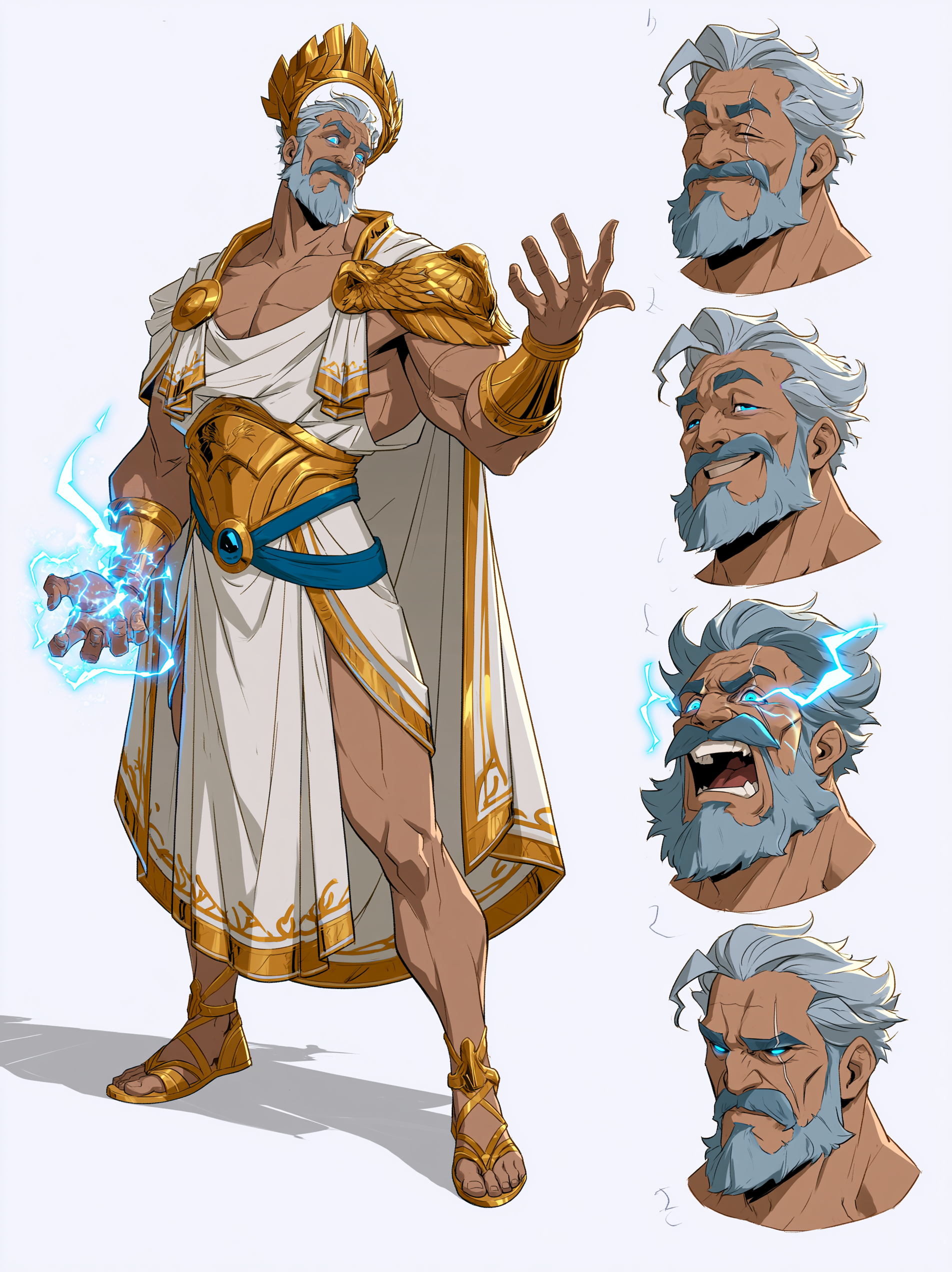 Majestic Sky King Character Concept Sheet