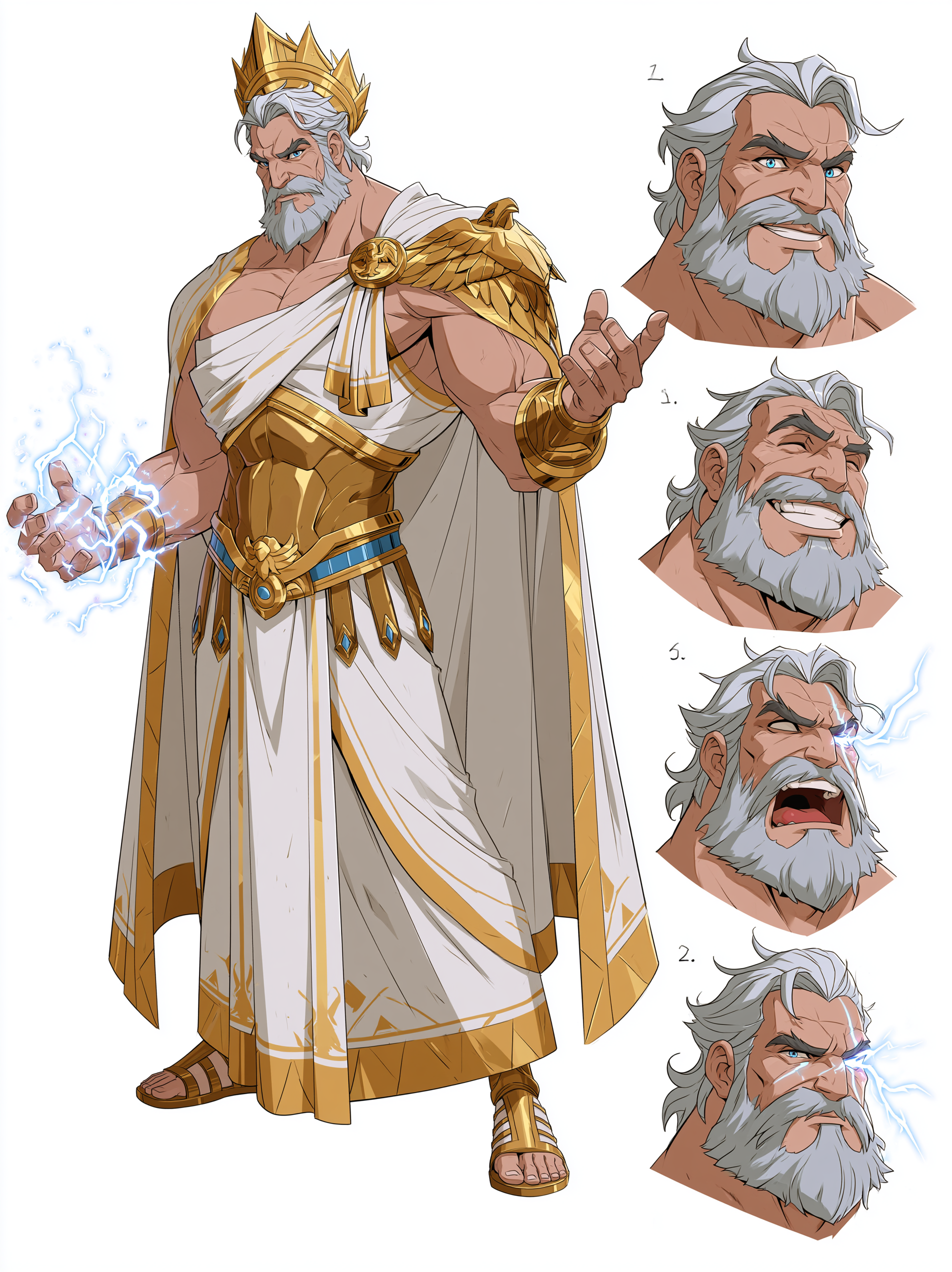 Majestic Sky King Character Concept Sheet - alternate