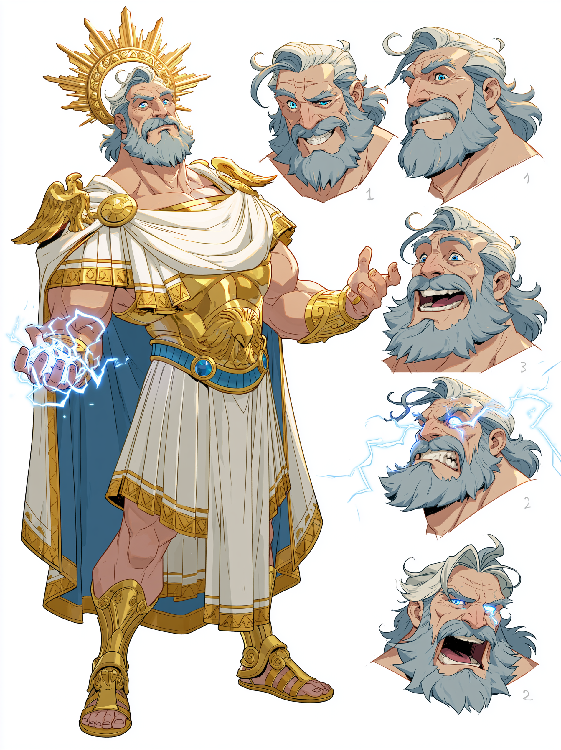 Majestic Sky King Character Concept Sheet - alternate
