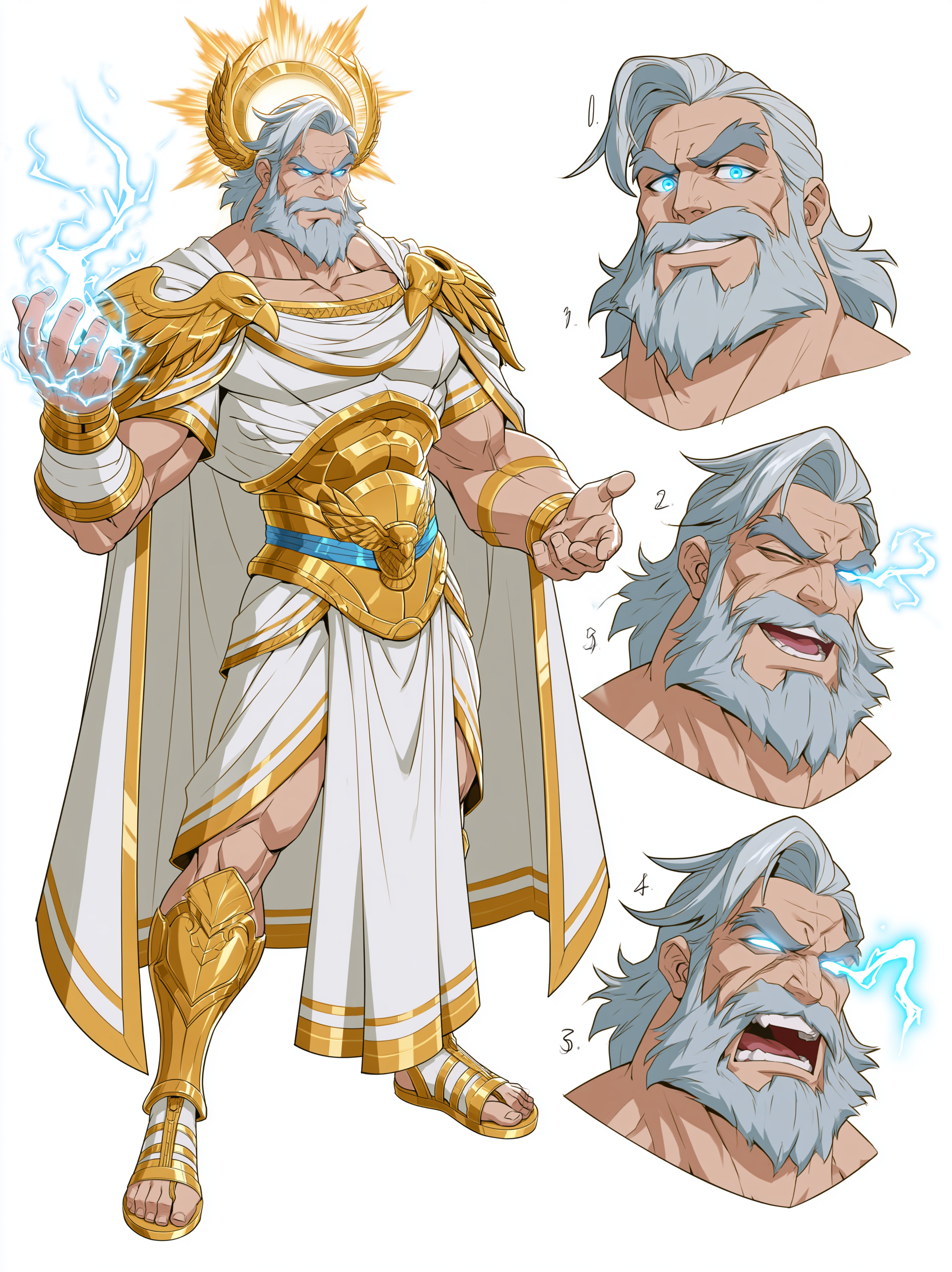 Majestic Sky King Character Concept Sheet - alternate