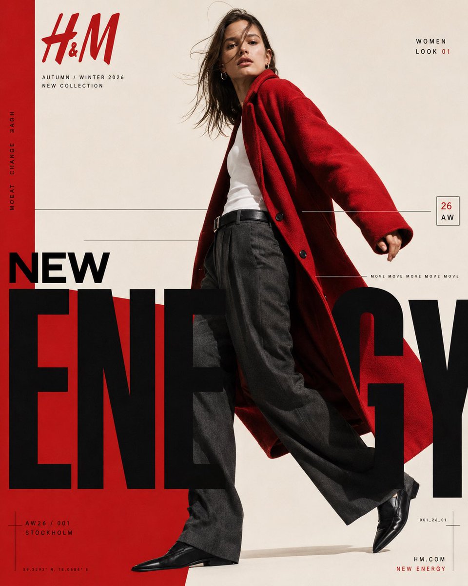 H&M AW26 Avant-Garde Editorial Campaign Poster