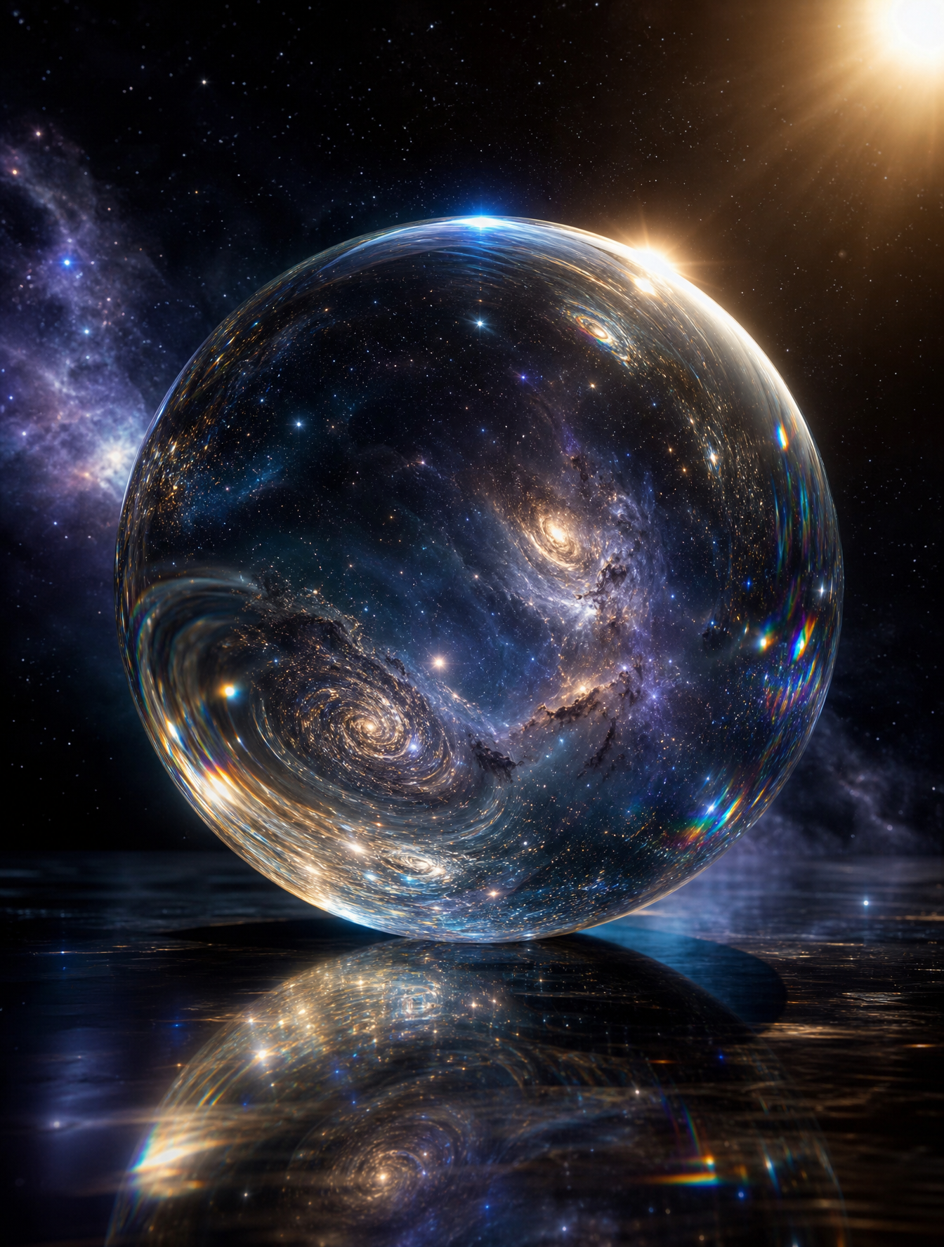 Cosmic Glass Sphere in Deep Space