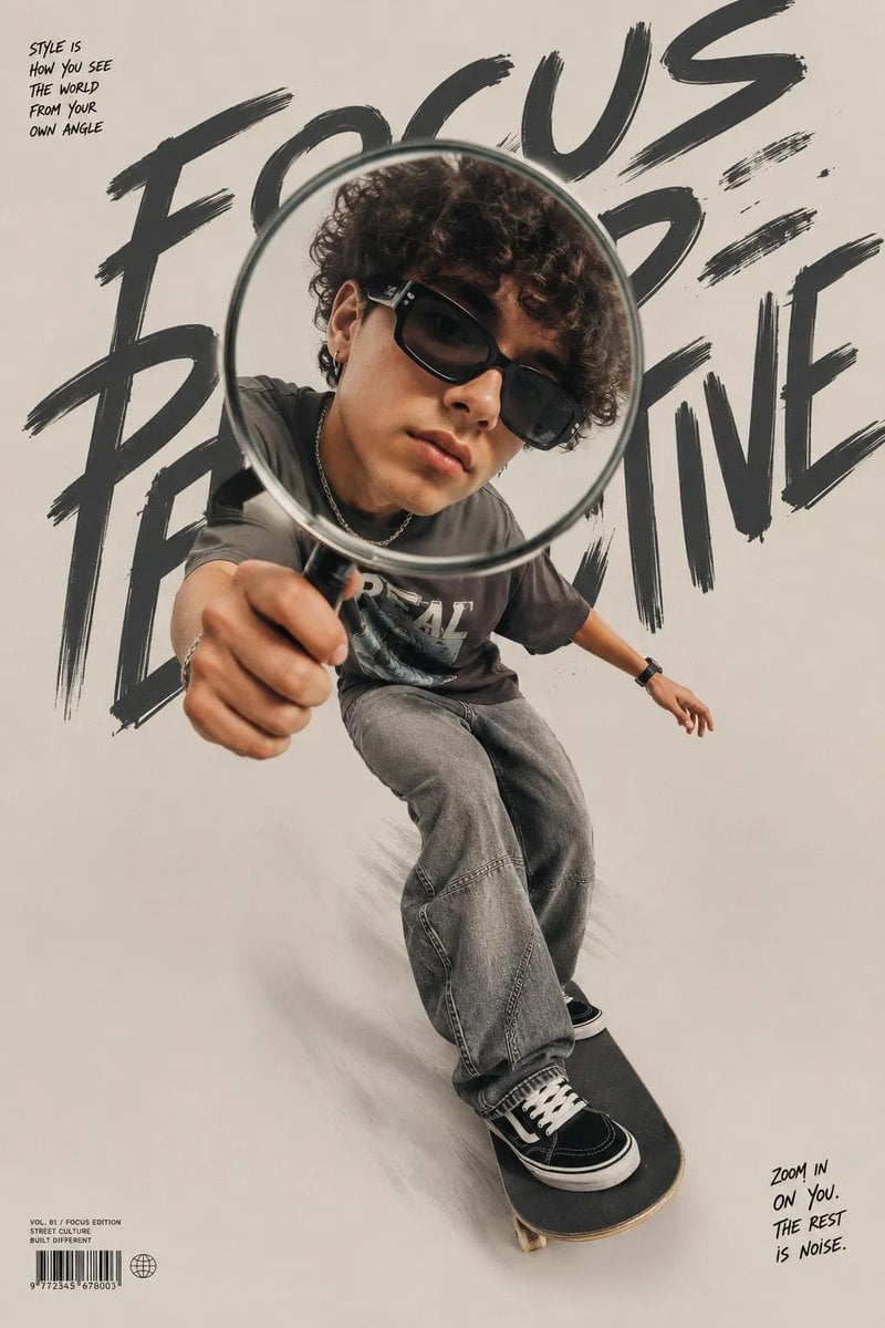 Avant-Garde Magnified Streetwear Editorial - alternate