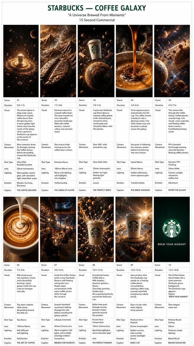 Starbucks Cosmic Reserve: A Cinematic Coffee Galaxy Odyssey