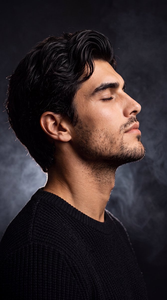 Cinematic Introspective Side-Profile Portrait