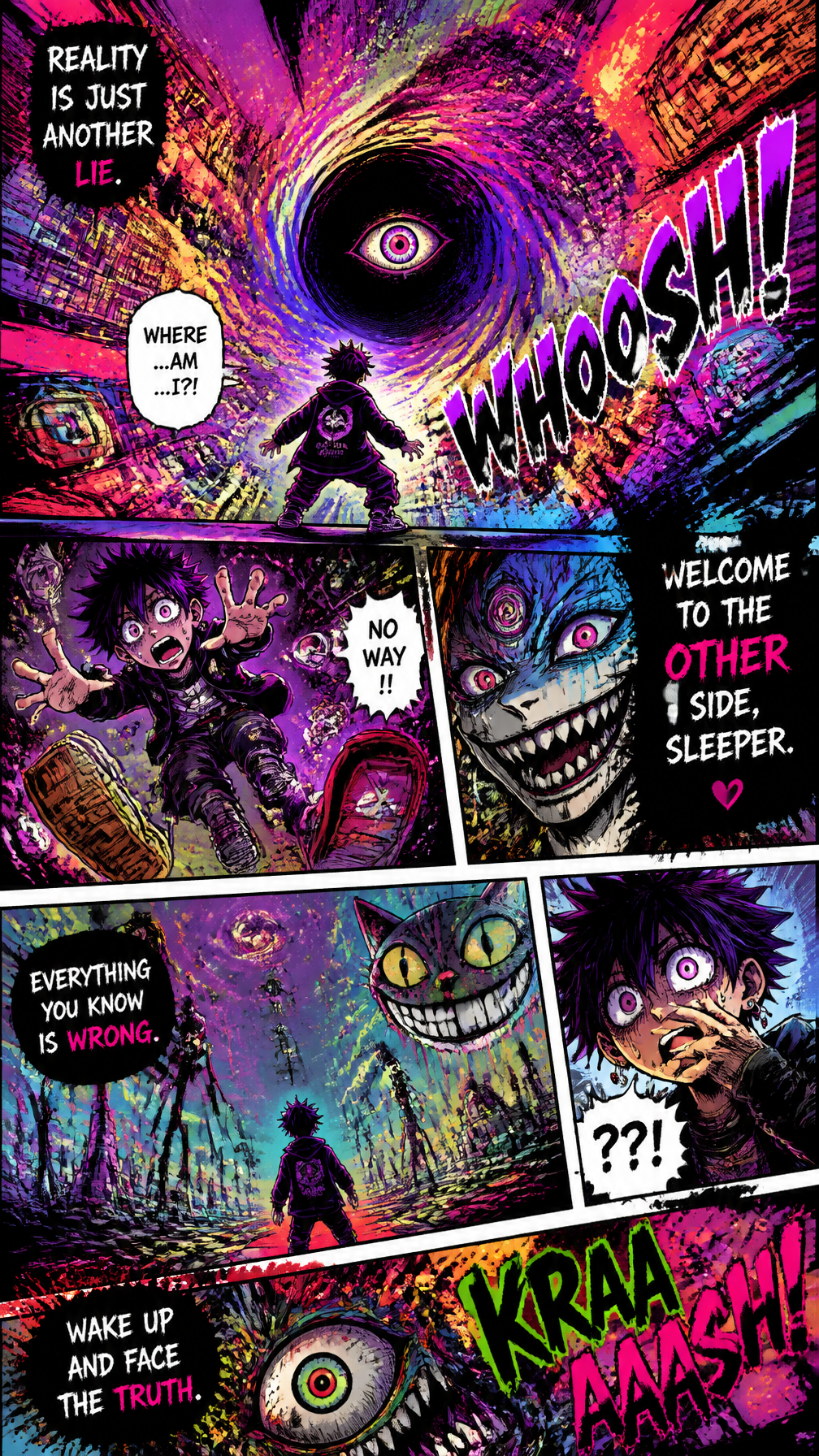 Surreal Psychedelic Manga Multiverse