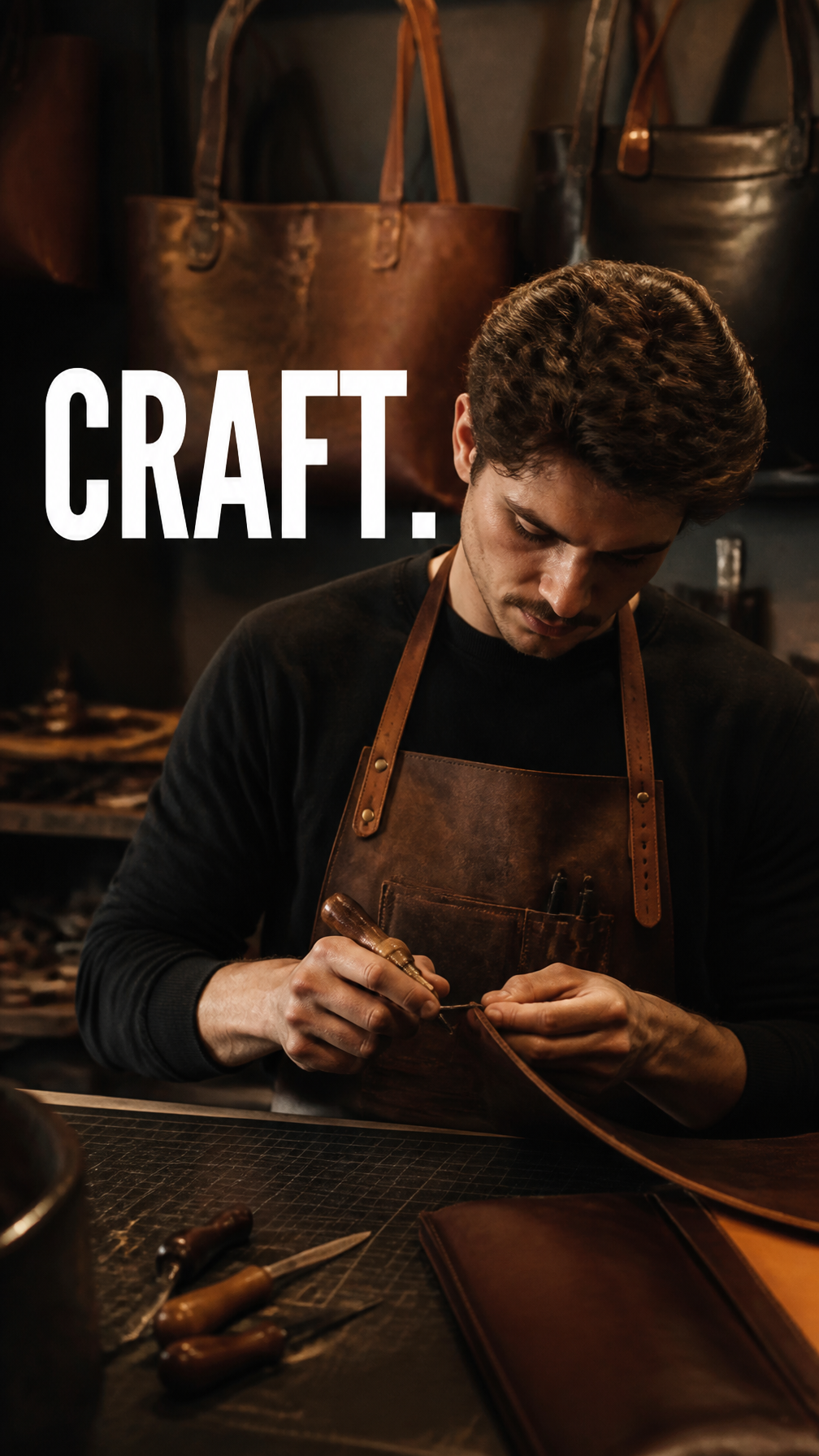 Artisan Leather Workshop Portrait