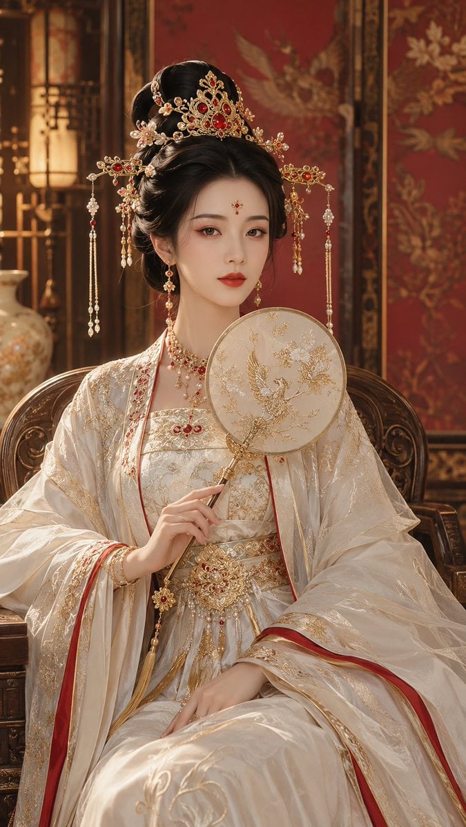 Imperial Tang Dynasty Noblewoman Fantasy Portrait
