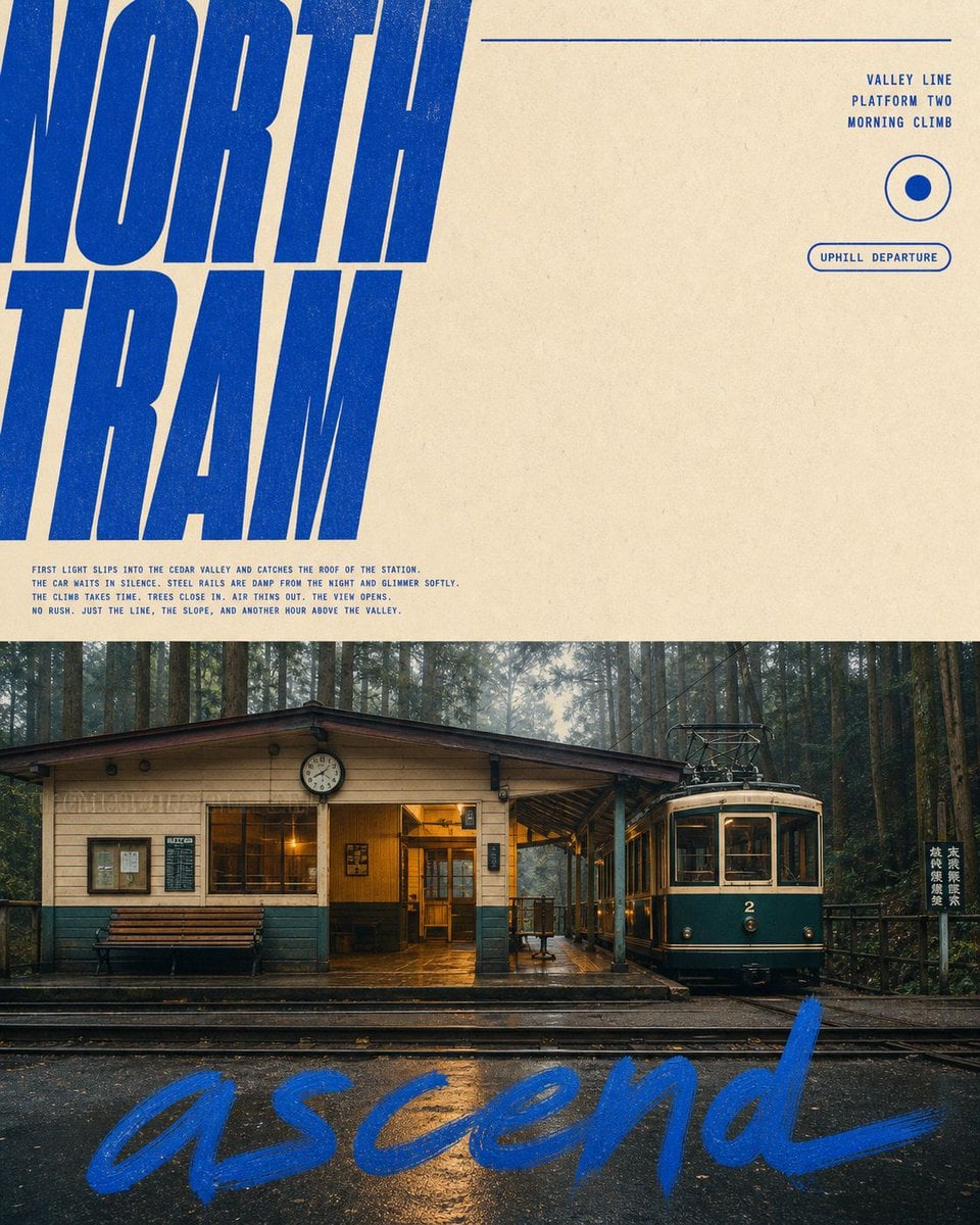 Cobalt Roadside Editorial Poster