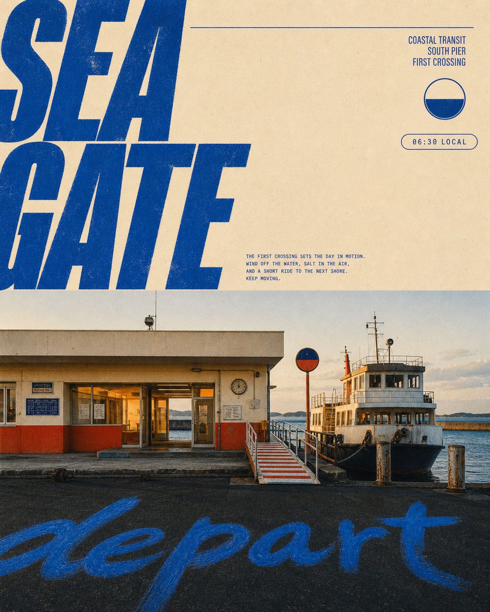 Cobalt Roadside Editorial Poster - alternate