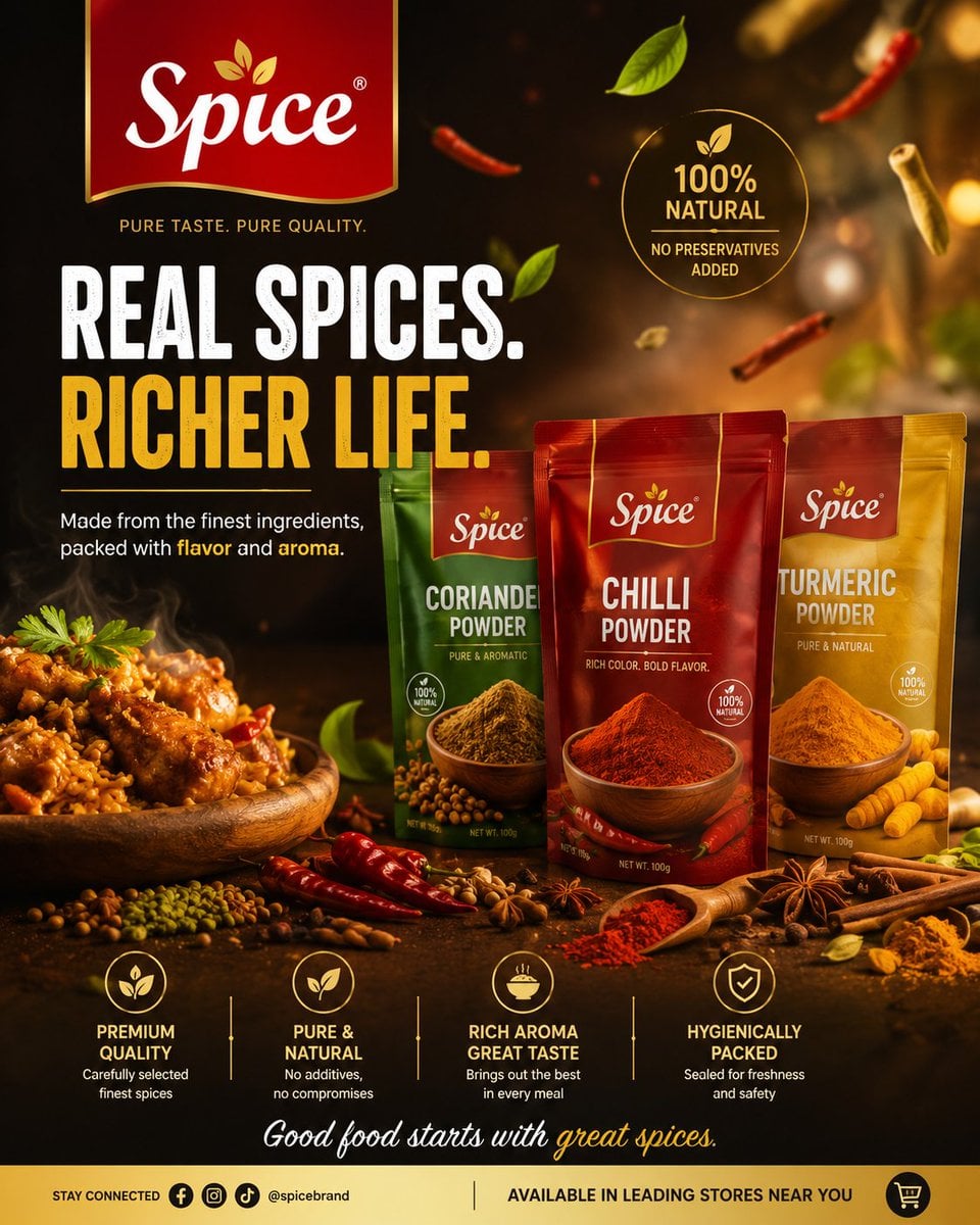 Luxury Gourmet Spice Collection Commercial Poster