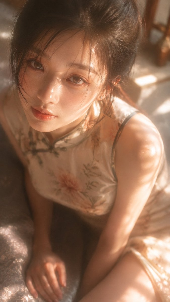 Ethereal High-Angle Cinematic Close-Up
