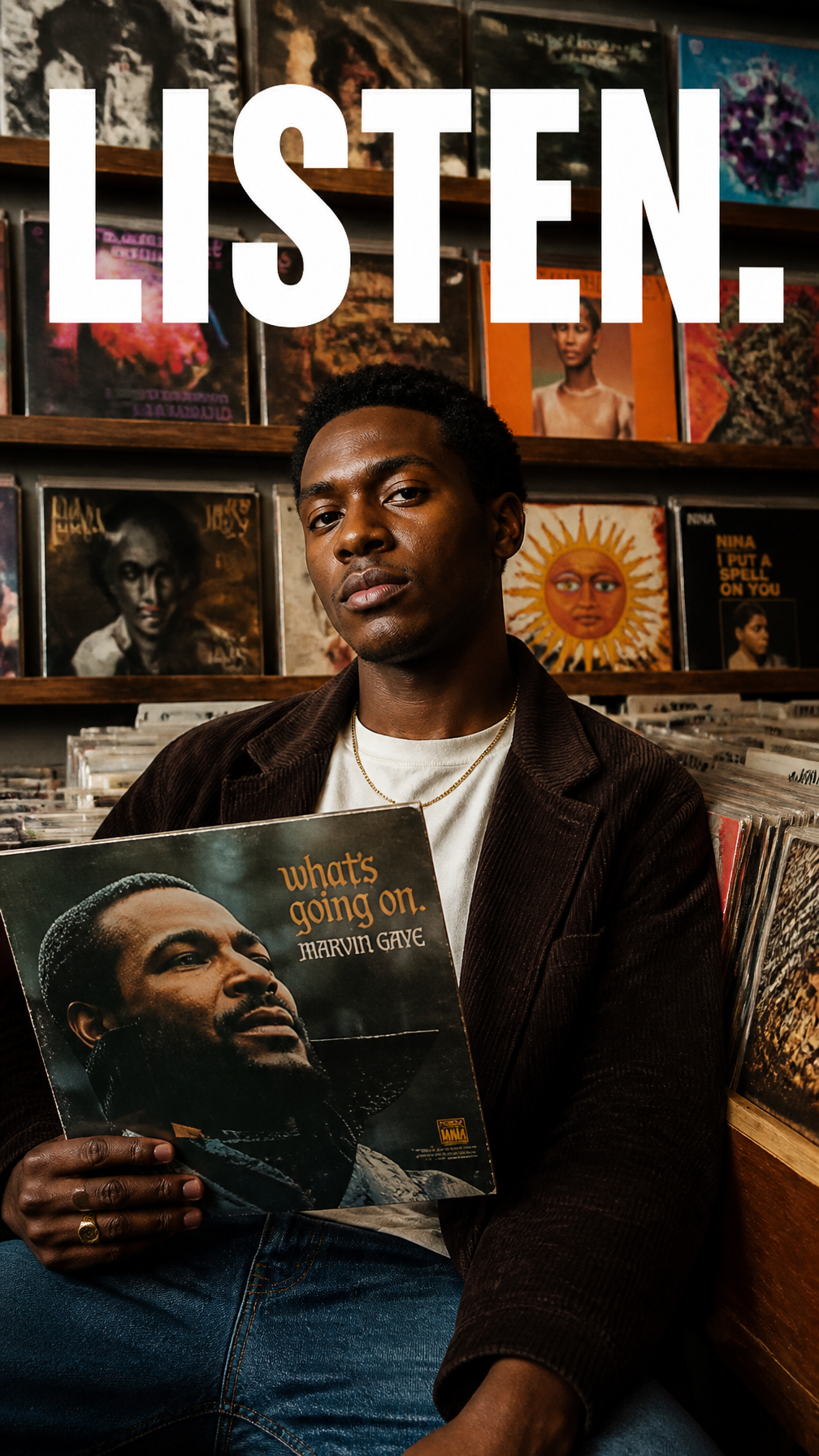 Vinyl Enthusiast Urban Portrait