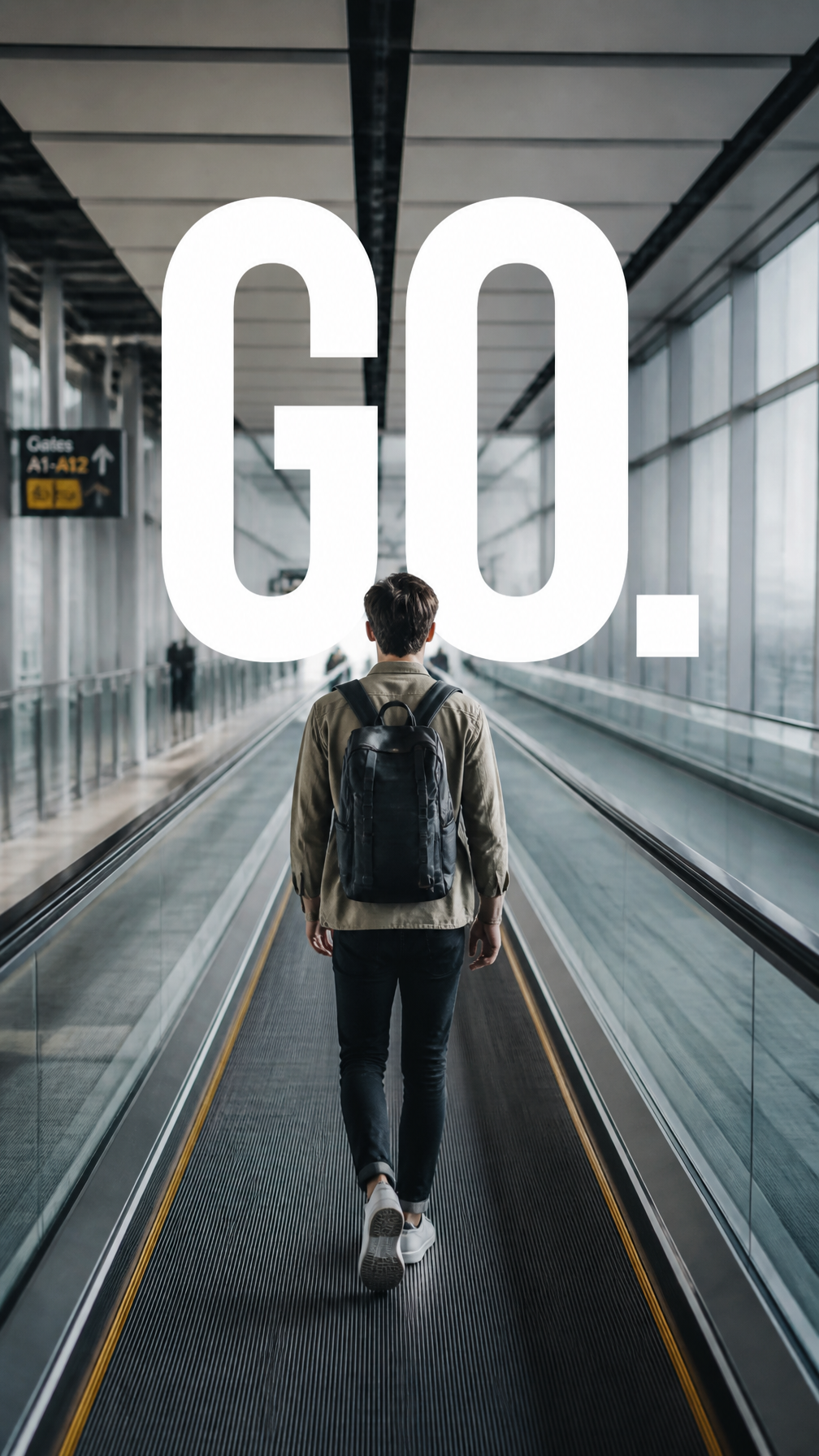 Modern Traveler in Airport Terminal