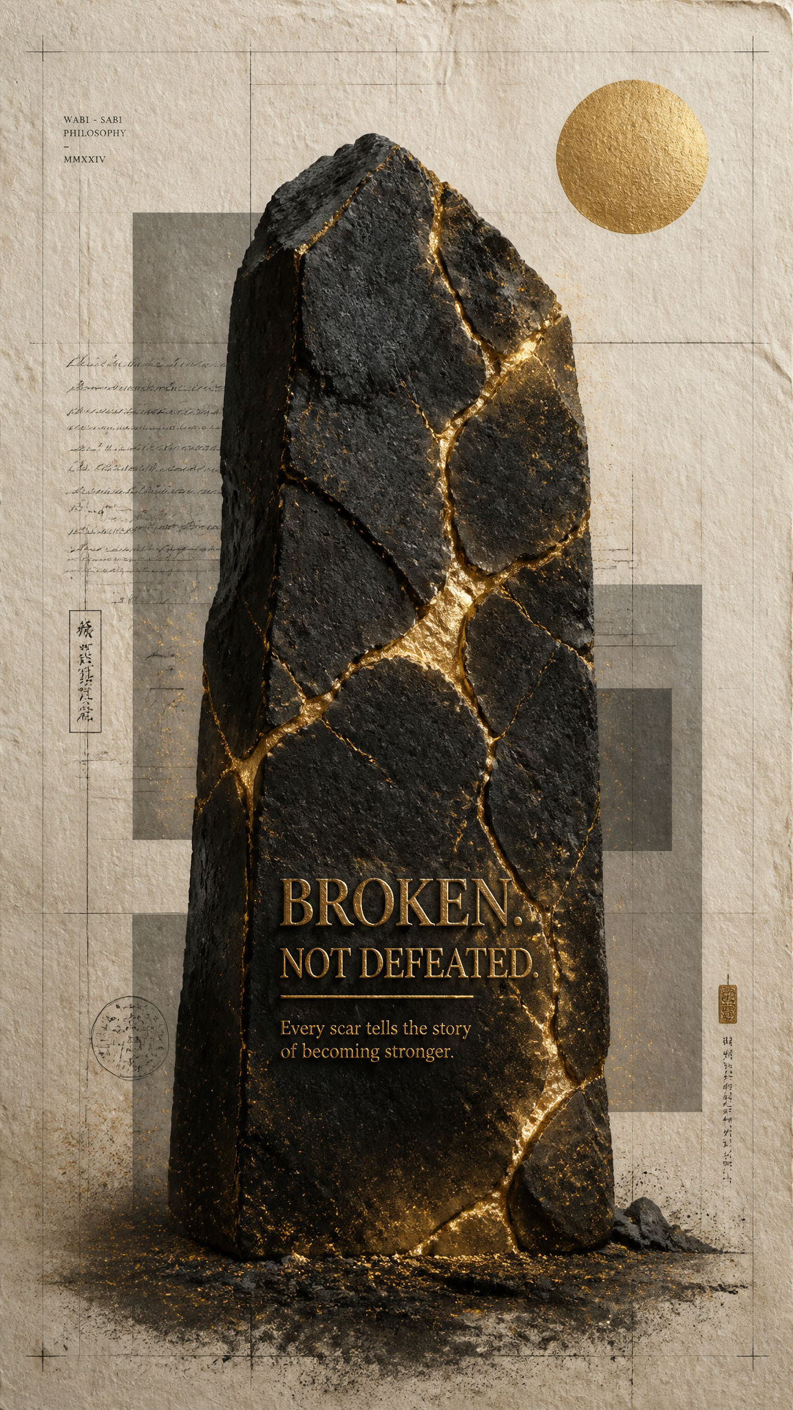 Kintsugi Basalt Monolith Archive