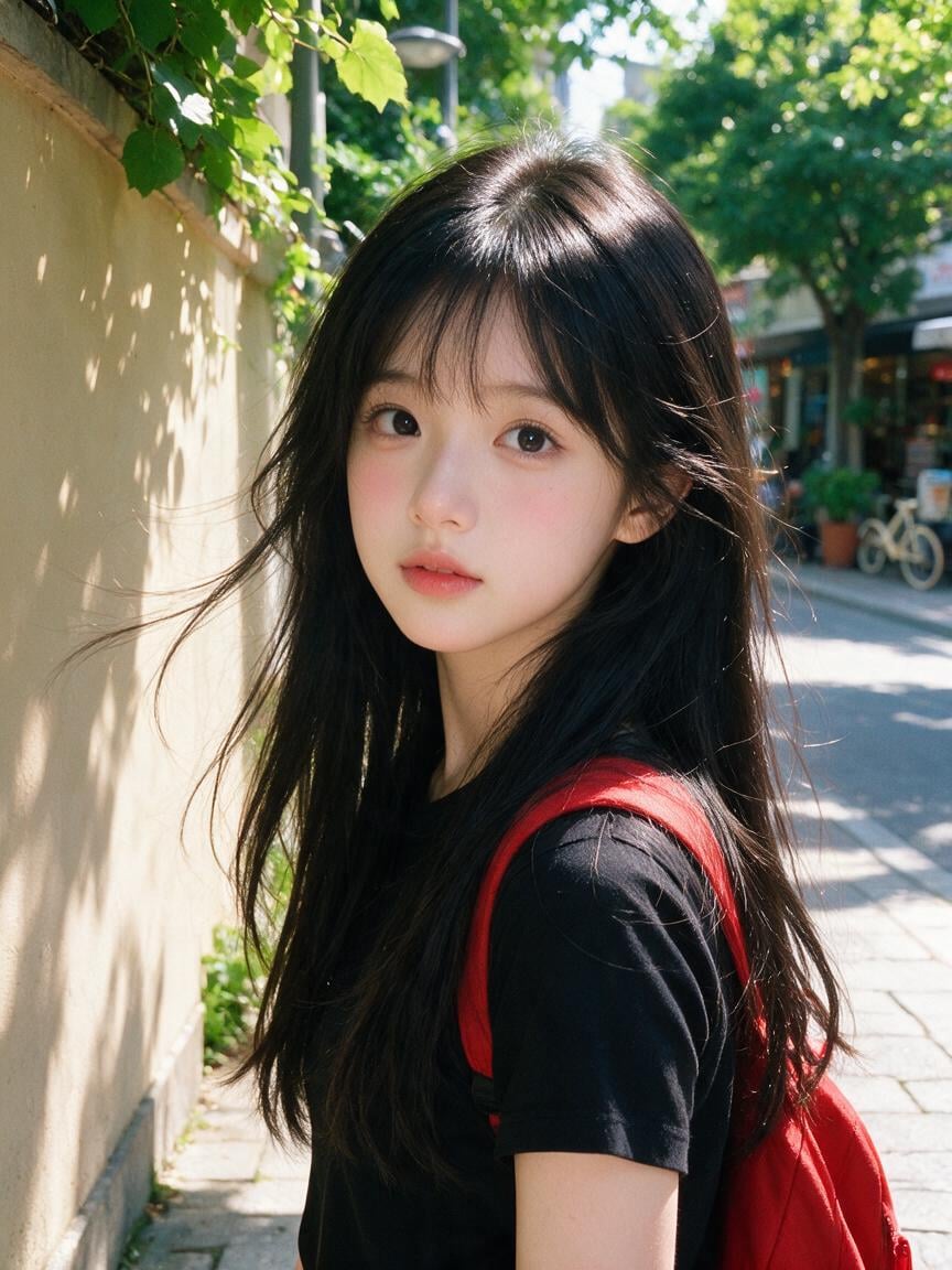 Japanese Student in Midday Sun