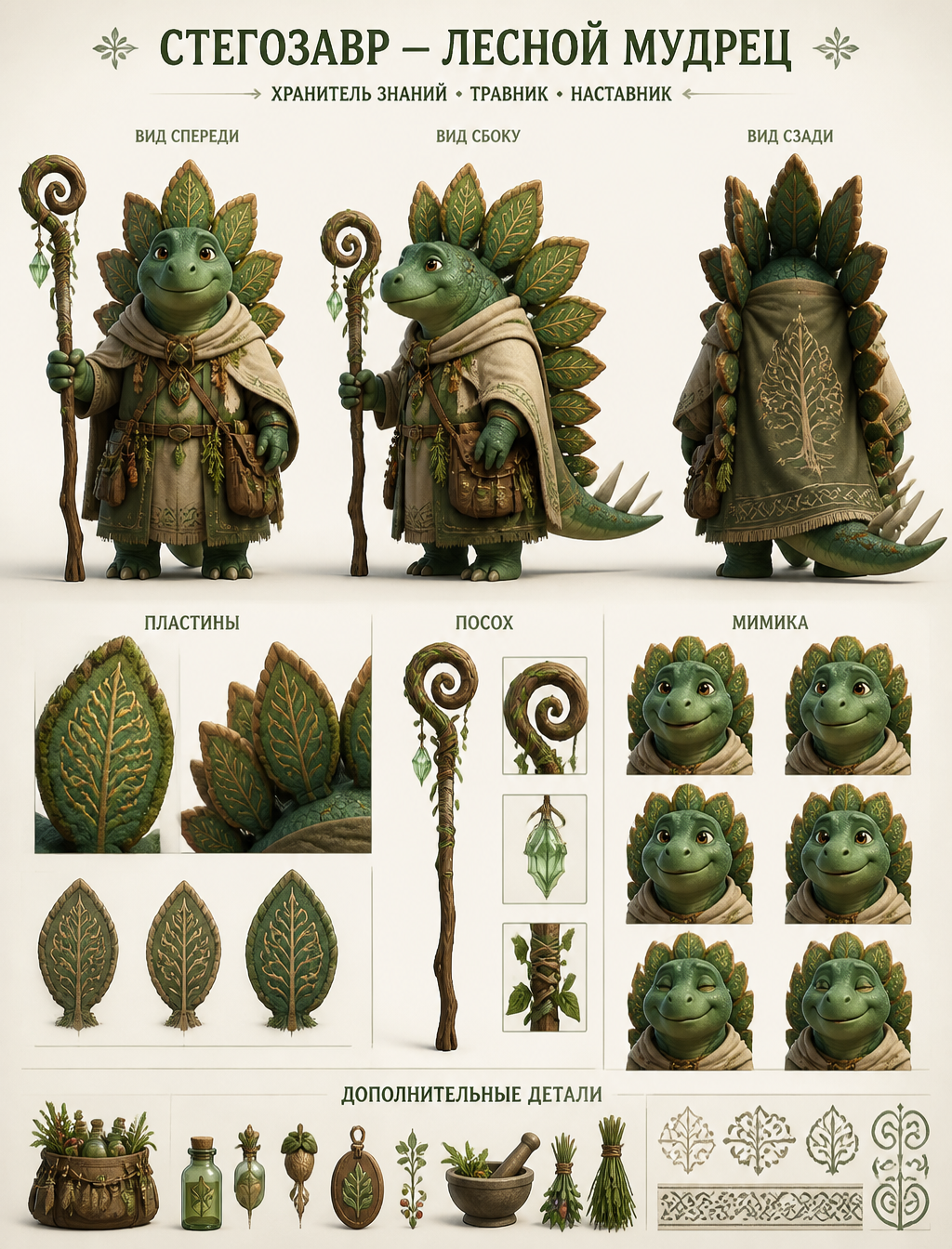 Emerald Stegosaurus Forest Sage Concept Art