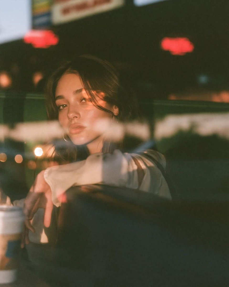 Blue Hour Reflection in Retro Diner