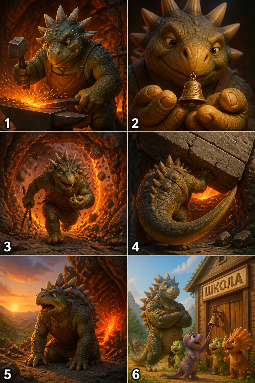 The Lava Smith's Masterpiece: A Kentrosaurus Tale