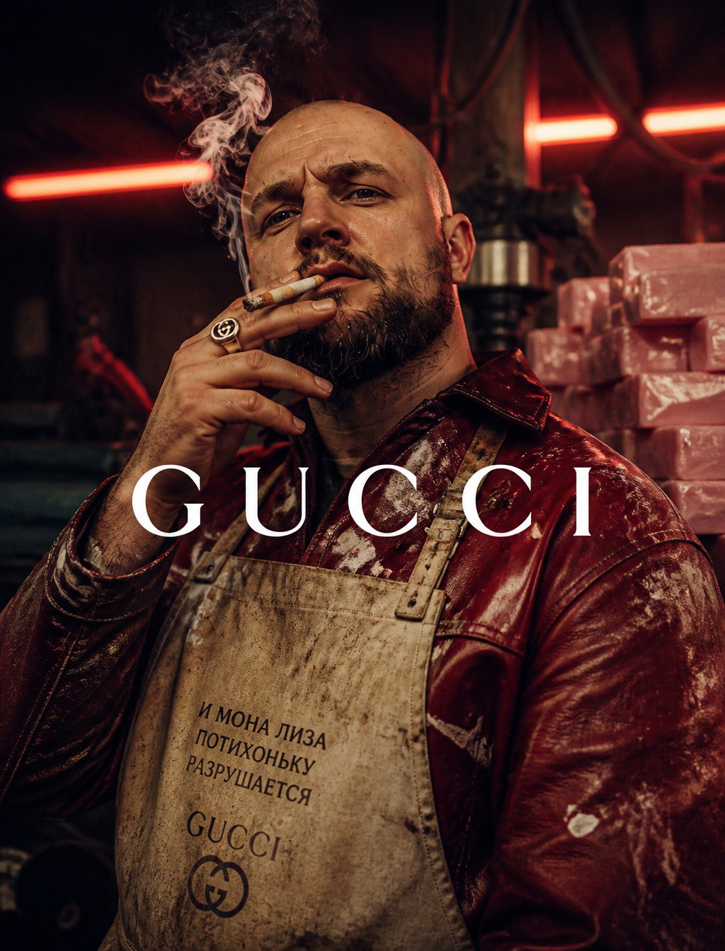 Industrial Gucci Noir Portrait of Tom Cruise