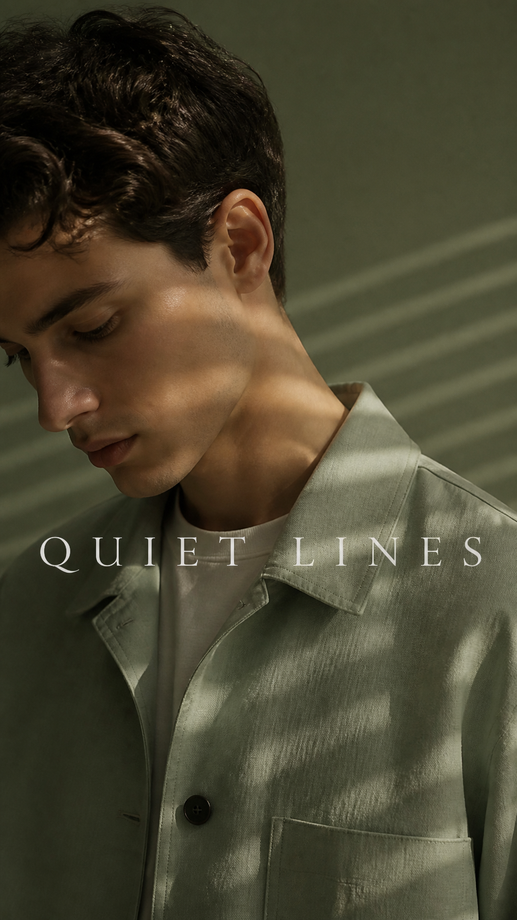 Sage Monochrome Quiet Lines Portrait