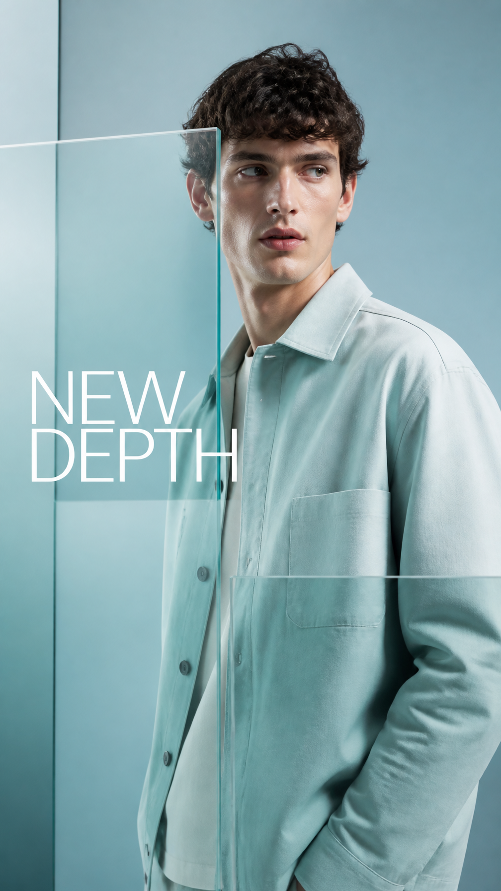 Cyan Layered Avant-Garde Editorial