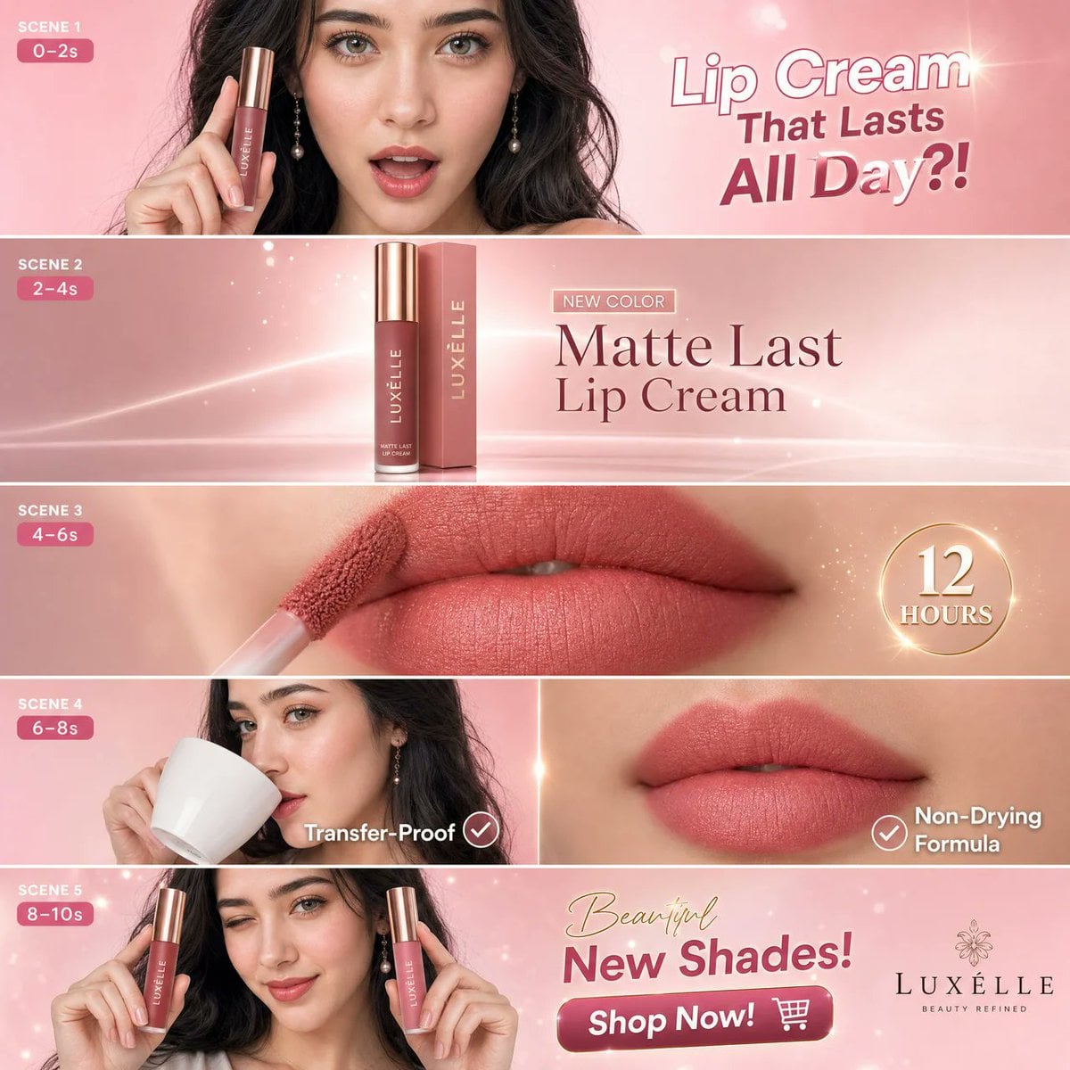 Luxury Matte Lip Cream Cinematic Commercial