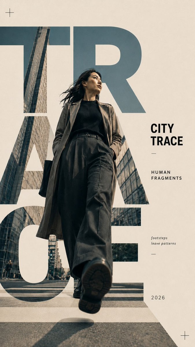 Experimental Human-Centric Typography Editorial Poster - alternate