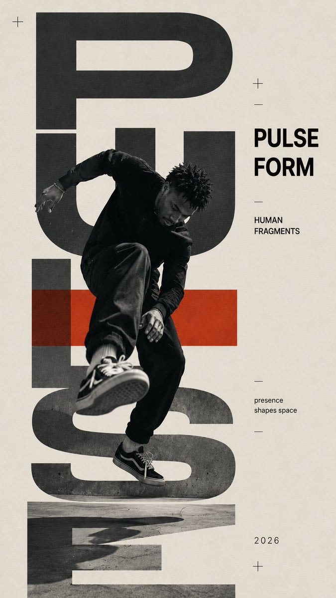 Experimental Human-Centric Typography Editorial Poster - alternate