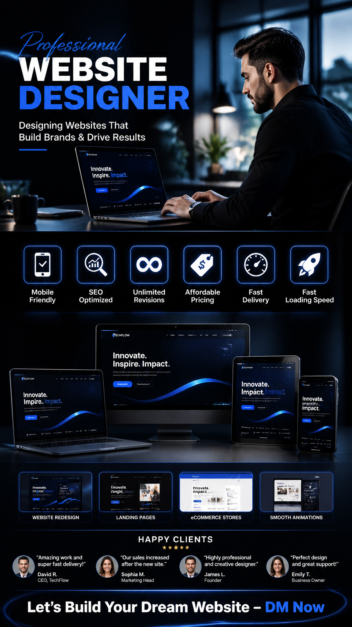 Premium Freelance Web Design Portfolio Reel