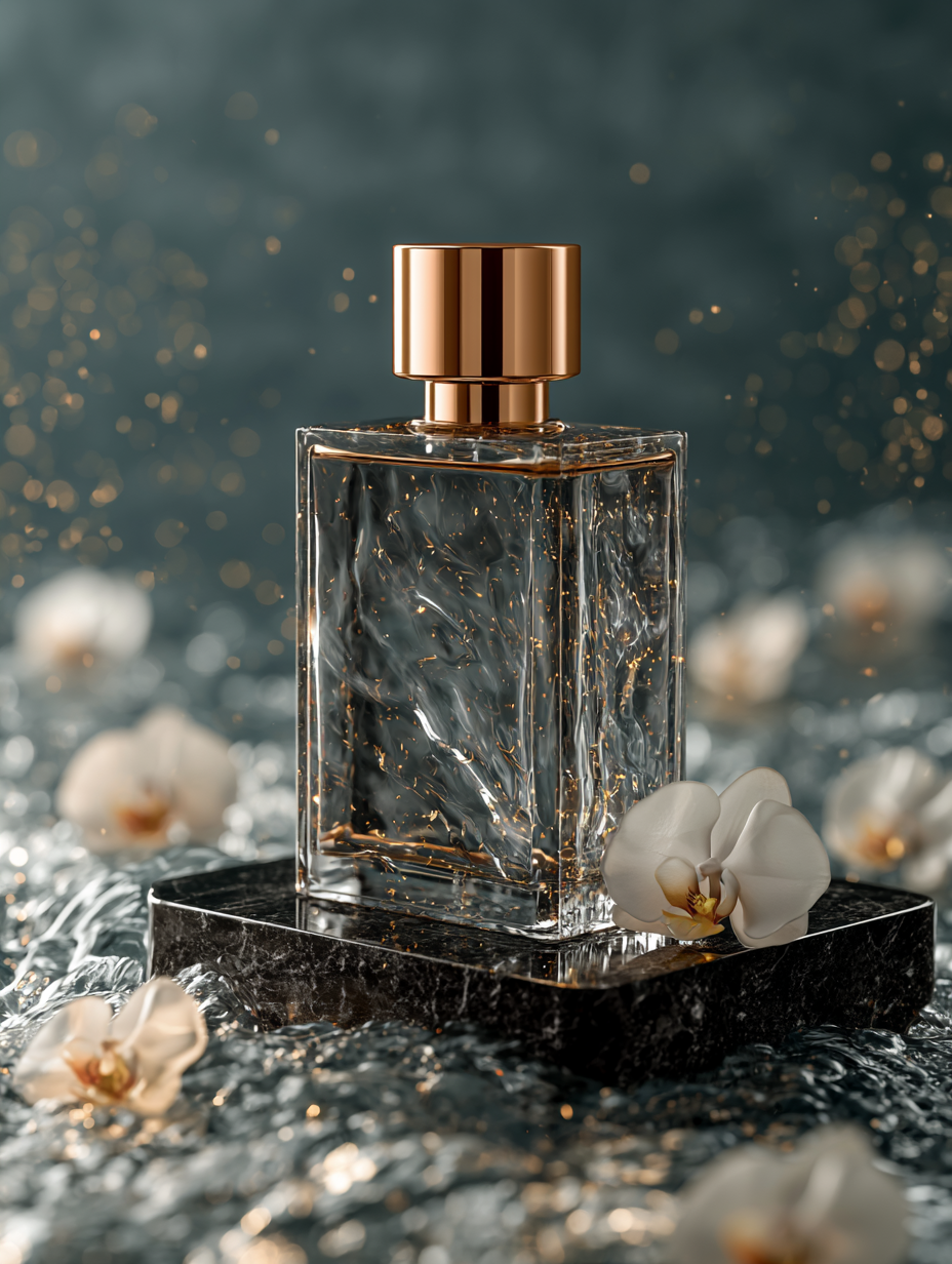 Opulent Crystal Perfume on Black Marble - alternate