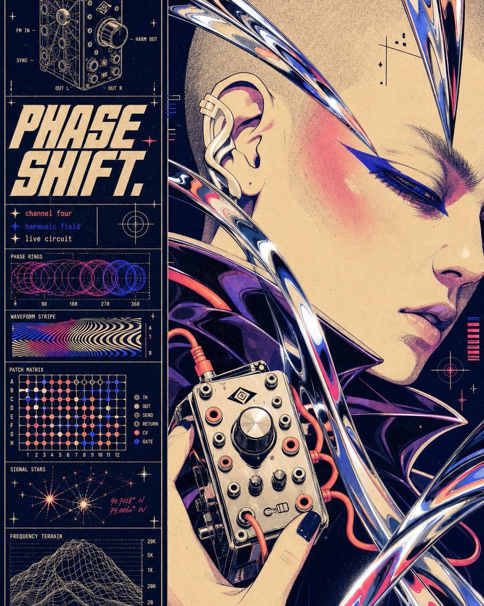 Cyber-Chrome Technical Editorial Portrait - alternate