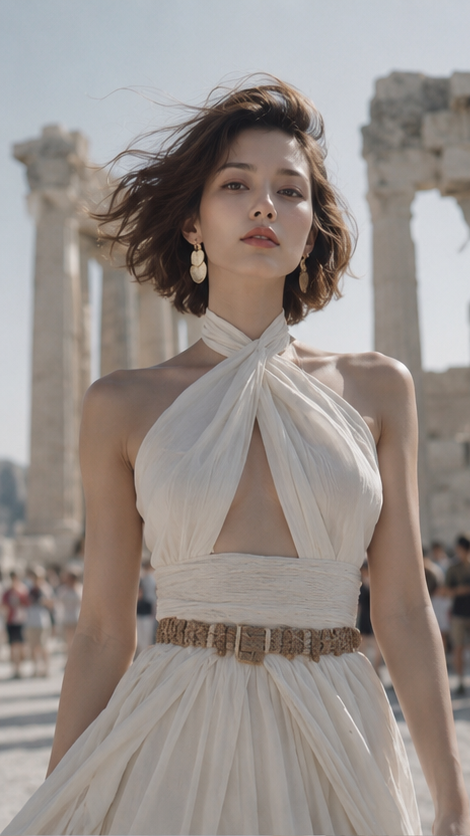 Elegant Muse at the Acropolis
