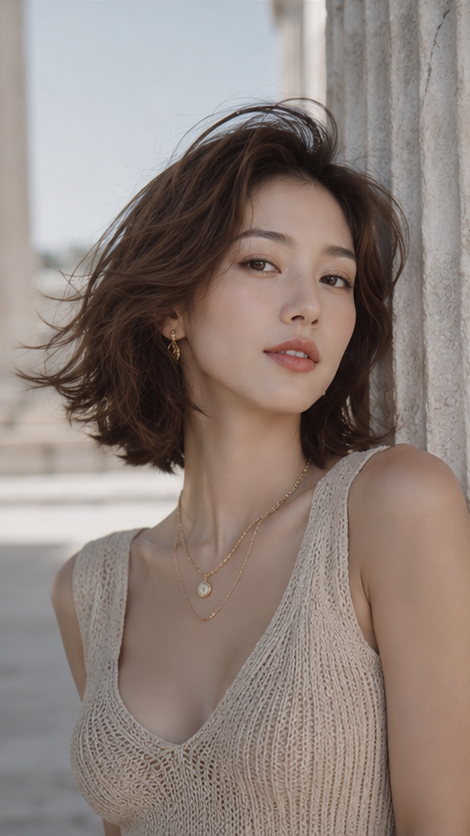 Elegant Muse at the Acropolis - alternate