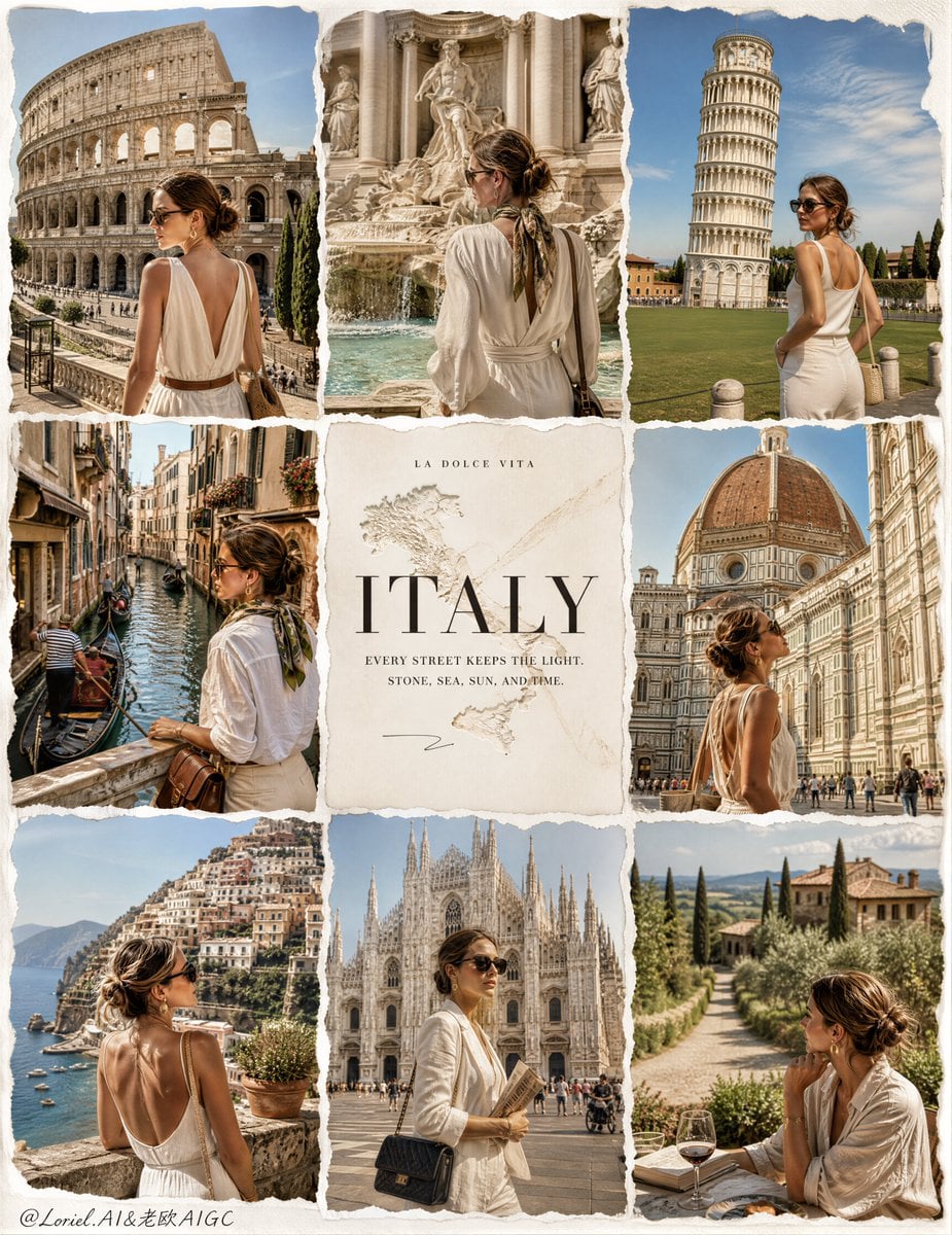 Ultra-Luxury Italian Holiday Editorial Memory Board